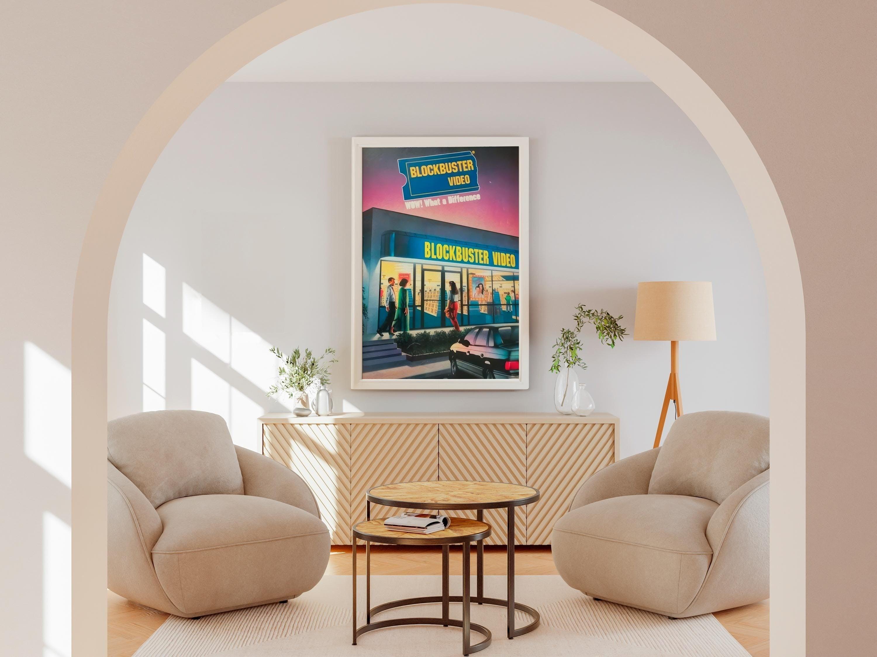 Blockbuster Video Retro Ad | Framed Poster - DreamBrothers