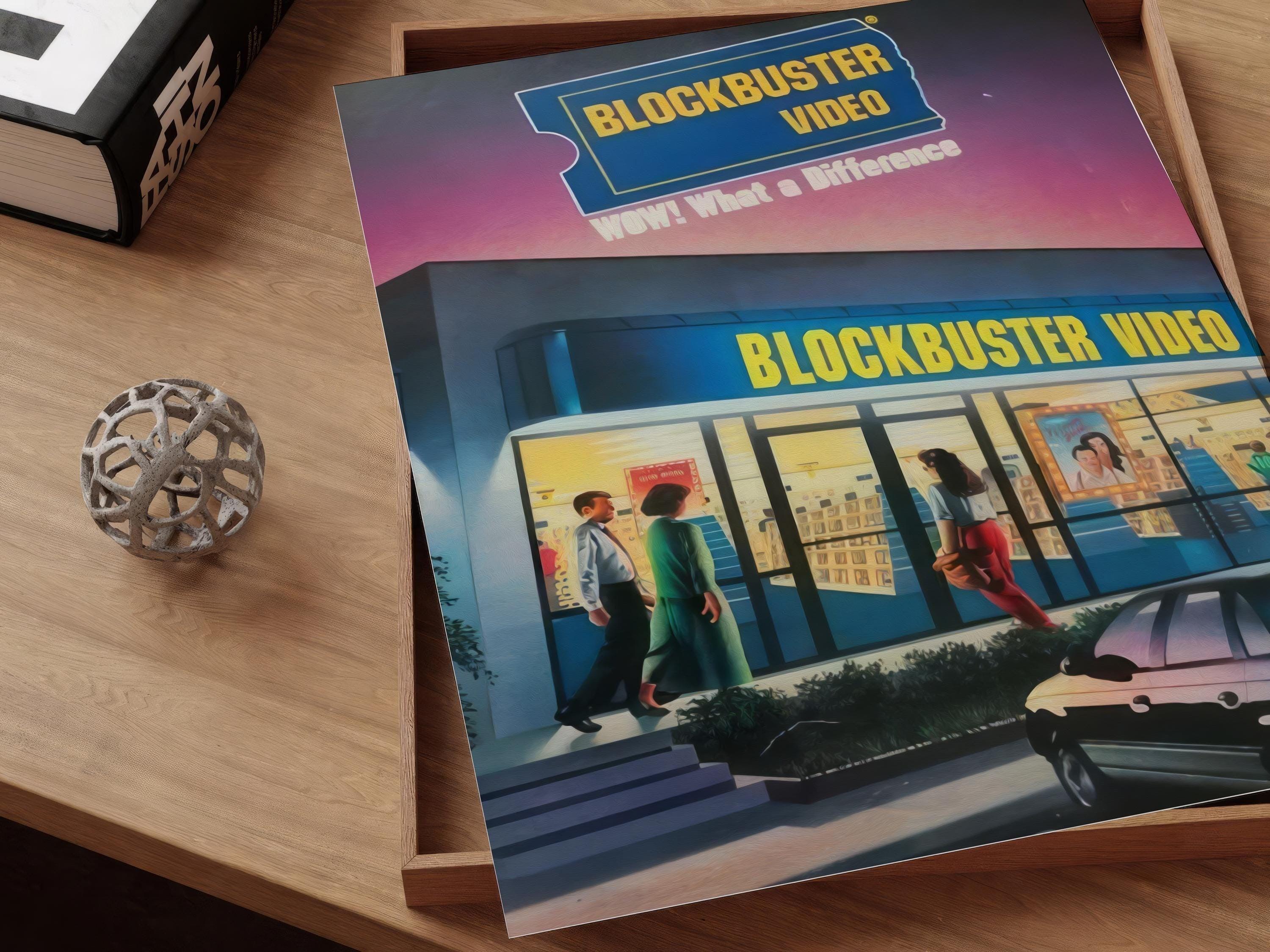 Blockbuster Video Retro Ad | Framed Poster - DreamBrothers