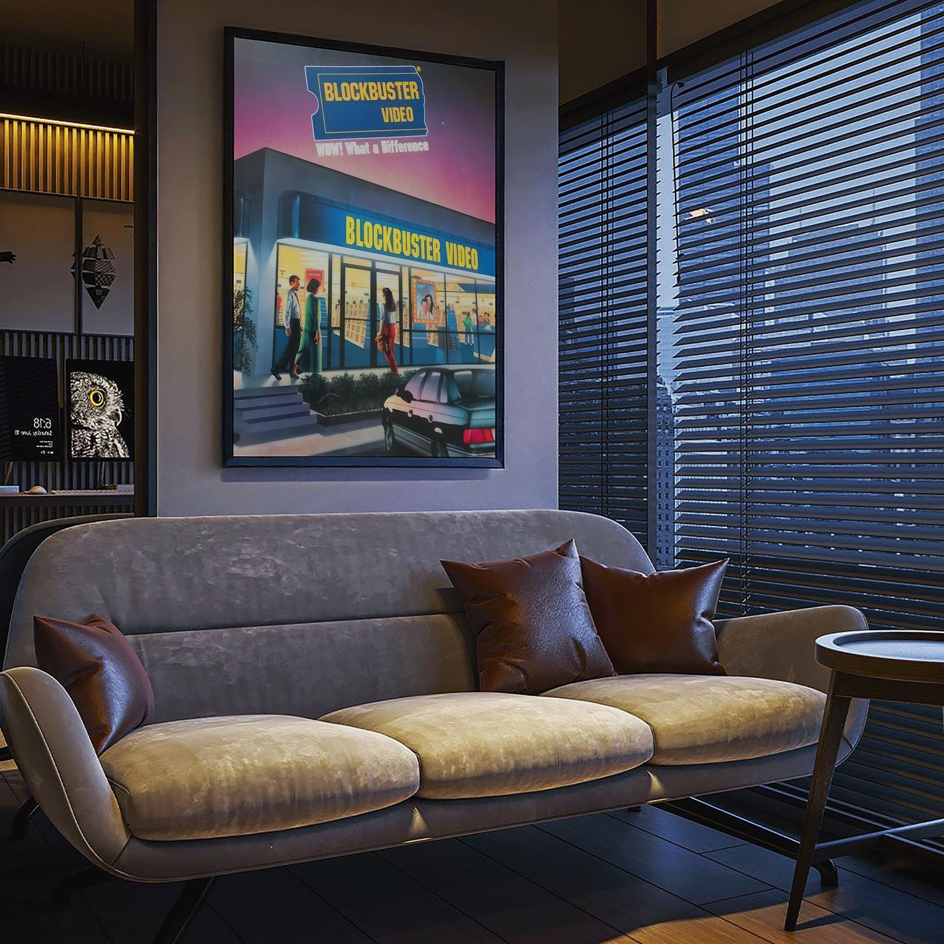 Blockbuster Video Retro Ad | Framed Poster - DreamBrothers