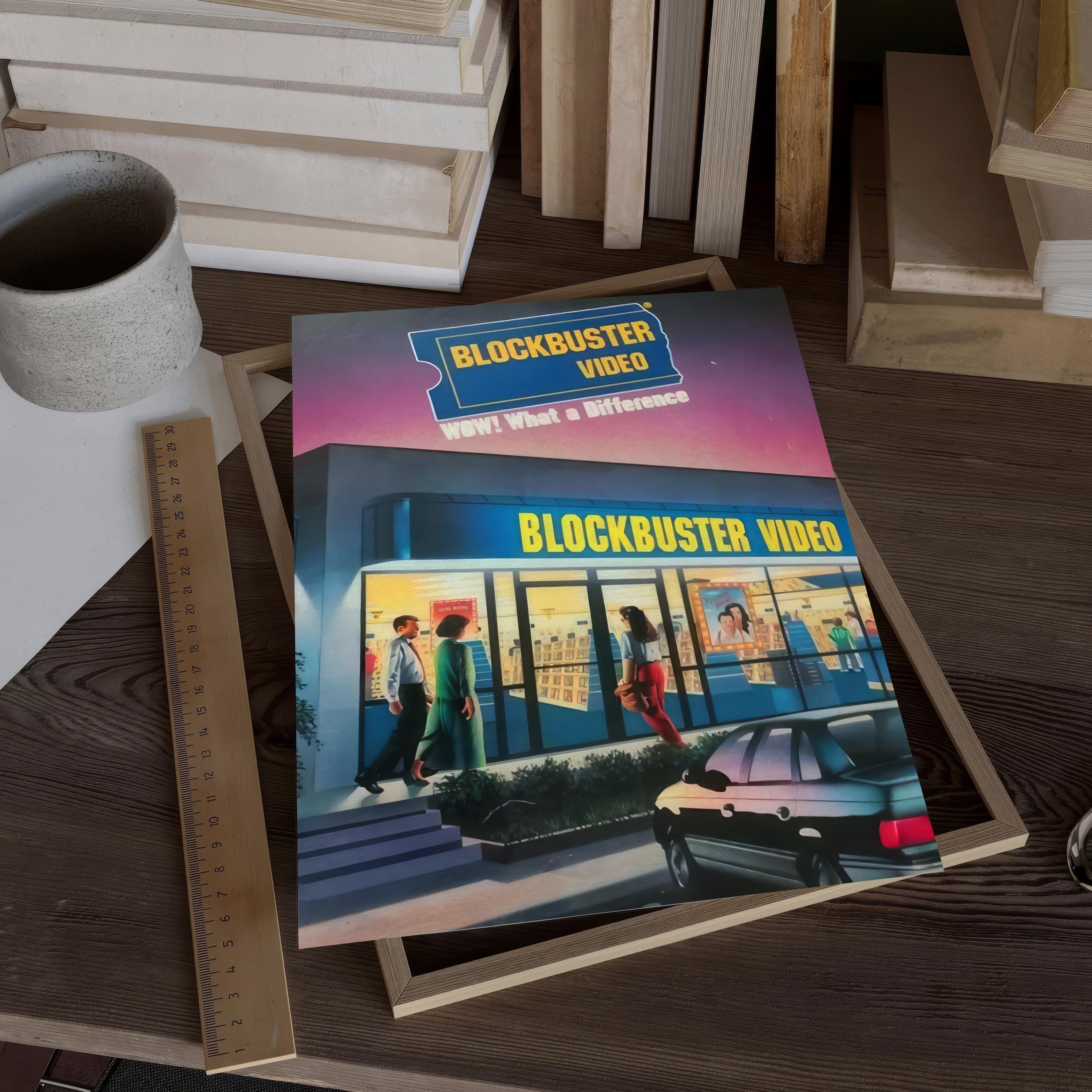 Blockbuster Video Retro Ad | Framed Poster - DreamBrothers