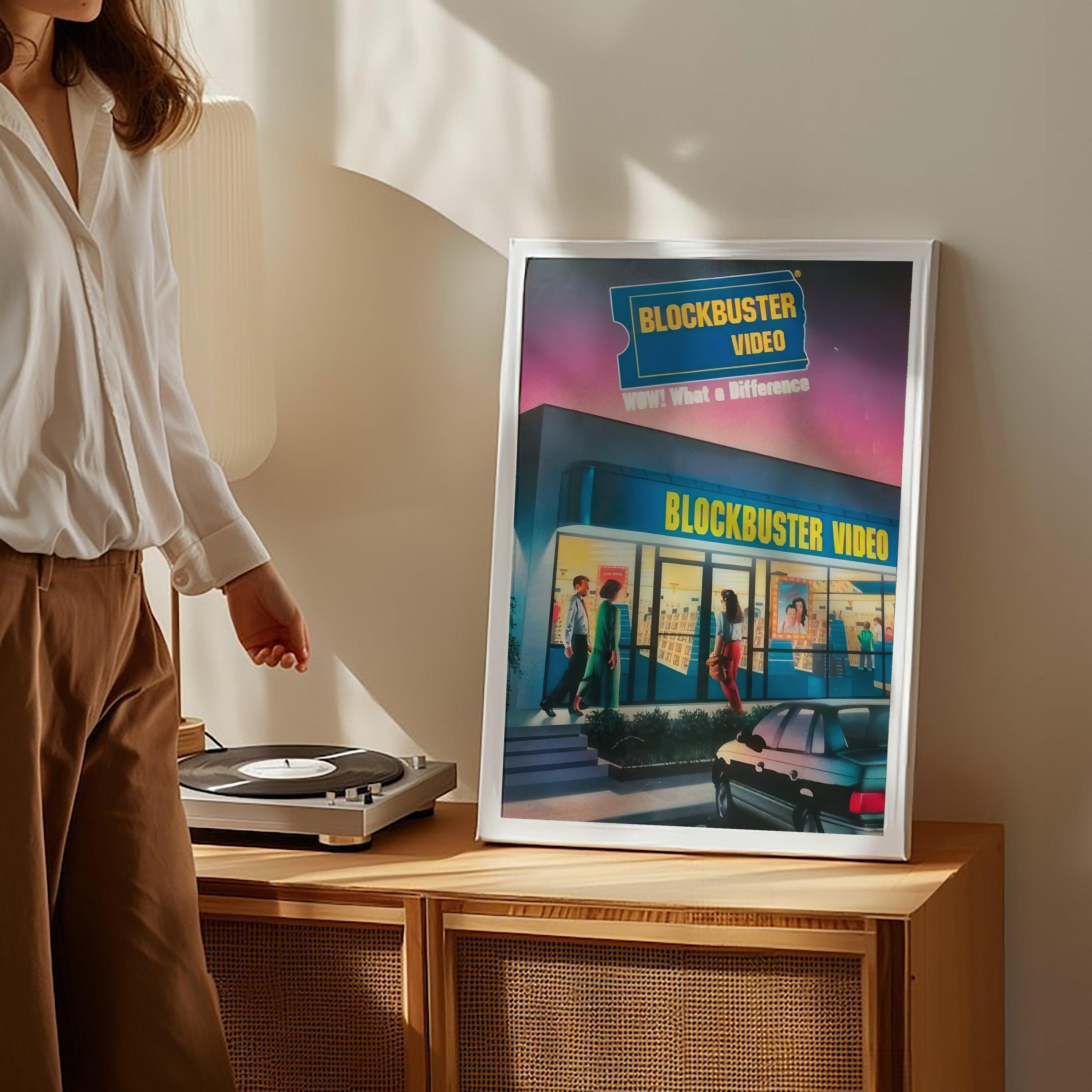 Blockbuster Video Retro Ad | Framed Poster - DreamBrothers