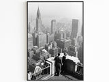 Chrysler Building Print, New York City Vintage Poster, Aesthetic Vintage Poster, Black And White Printable Photo, B&W, Travel Couple Gift