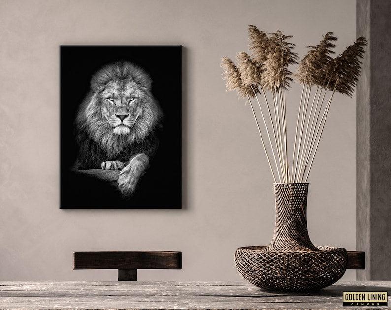 Leone in Bianco & Nero | Tela