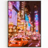 New York City Night, Neon Light Art, Trendy Fashion Poster, Bright Lights, NYC Movie, Aesthetic NY, Oil Painting Decoration, USA Travel Gift