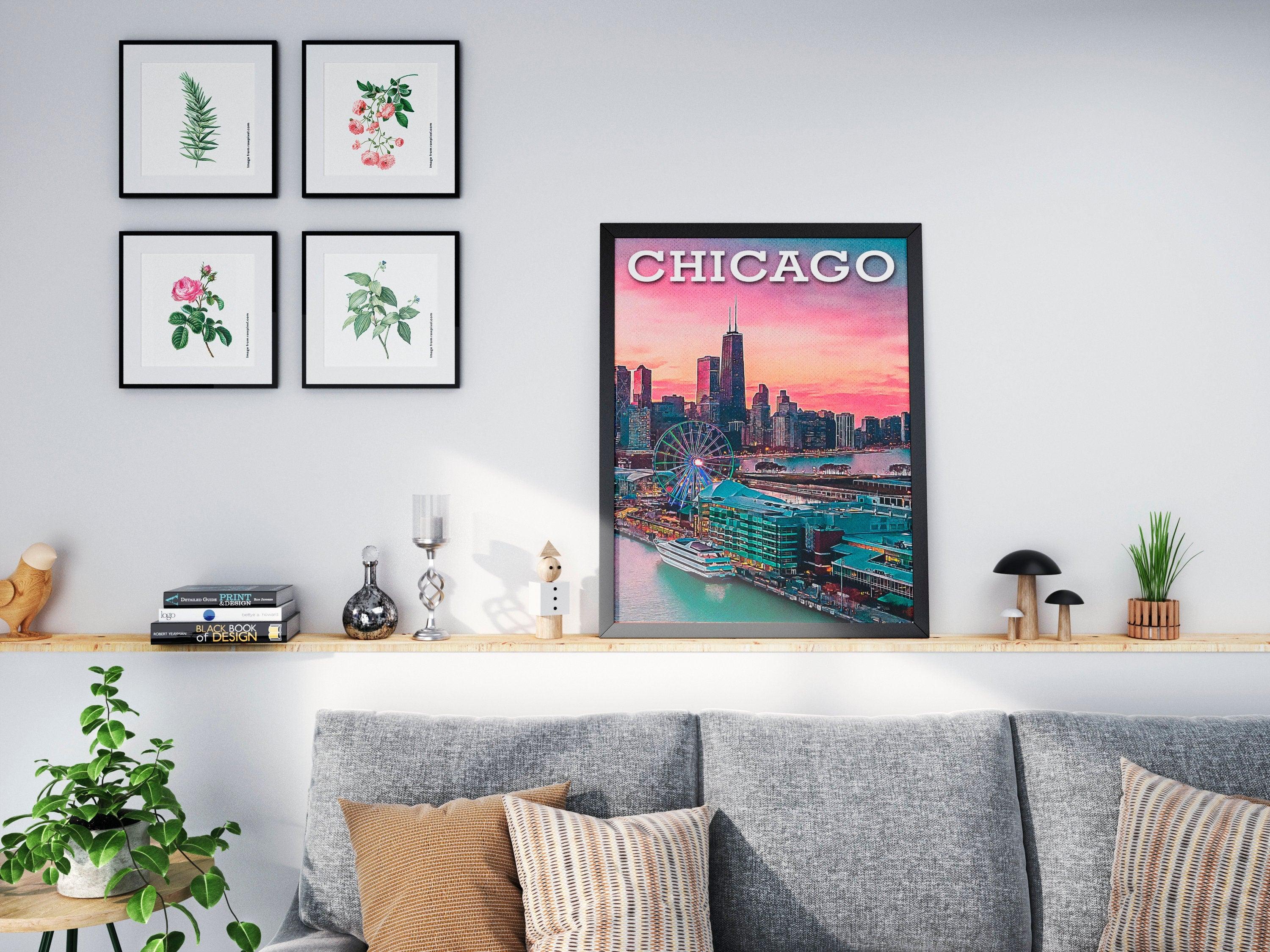 Chicago Colorful Skyline | Poster