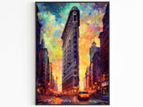 New York City Reiseposter, Pop-Lichter, farbenfrohe Manhattan-Wandkunst, lebendiger USA-Druck, handgefertigtes USA-Reisegeschenk, NYC-Ölgemälde