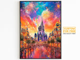 Orlando Colorful Theme Park Poster